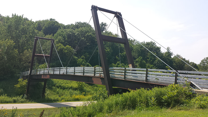 stål, Bridge, Vermont, Intervale, gångbro