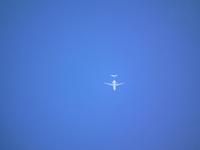 비행기, 스카이, 비행, contrail, 블루, 높이