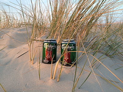 øl dåser, Beach, Dune, udendørs