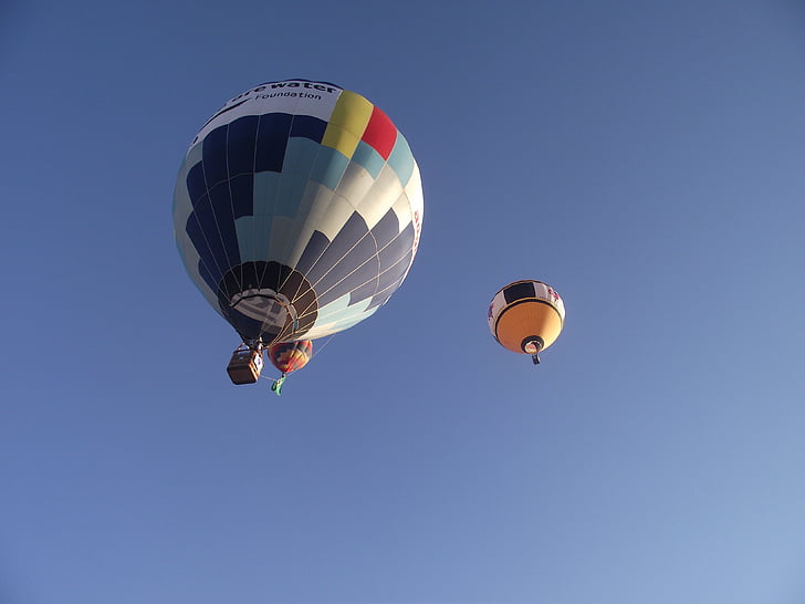 balloons, hot air ballooning, sky, flight, balloon, sol, horizon