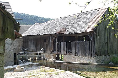 molen, oude molen, Altmühl valley, Mühlbach, schuur, boerderij