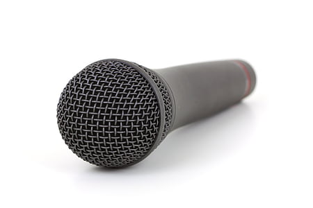 gray, dynamic, microphone, music, technology, Close-up, audio equipment