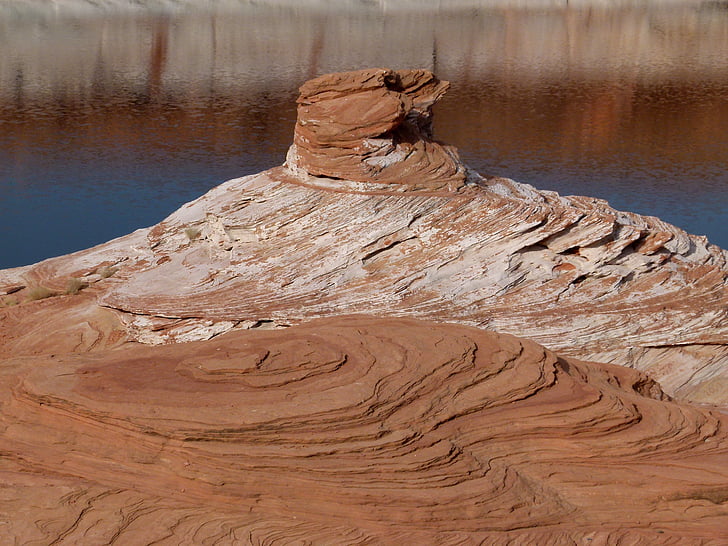 Lake powell, Arizona, USA, landskap, vatten, Rock, bildandet