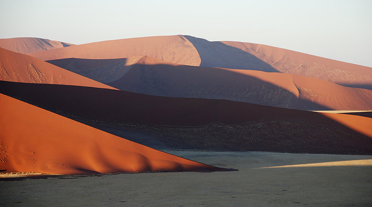Dune, pasir, gurun, sossusvlei, kontras, Ridge, Afrika