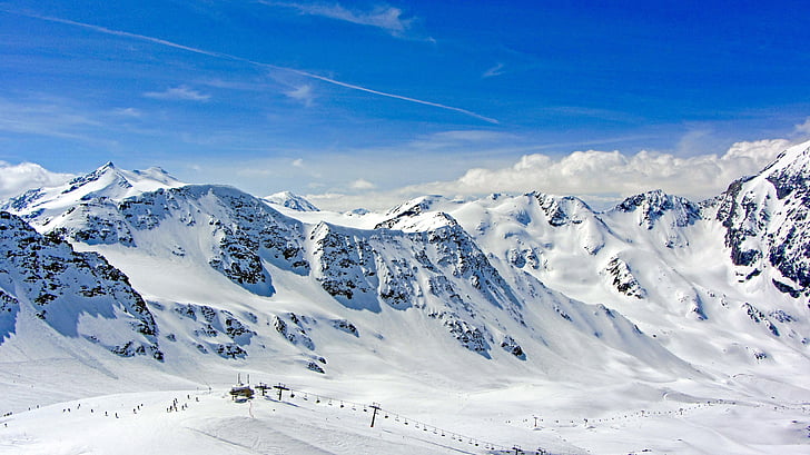 thành phố Solda, Südtirol, sudtyrol, Ski resort, sườn núi trượt tuyết, Ski run, mùa đông alps