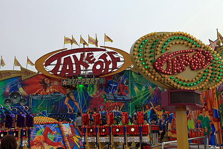 karusellen, folk festival, år market, rettferdig, ri, fargerike, moro
