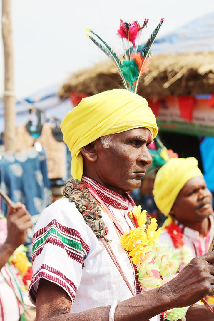Folk, tradycyjne, etniczne, tradycja, Vintage, kultury, Indian man tradycyjne