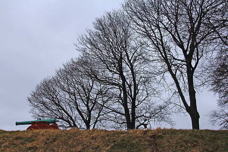 lâu đài, cũ, Đẹp, mùa đông, lạnh, đi du lịch, pháo đài Akershus fortress