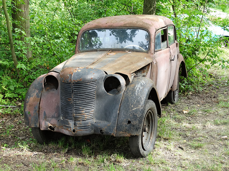 car, auto, old car, the wreckage of the car, old, old-fashioned, retro Styled