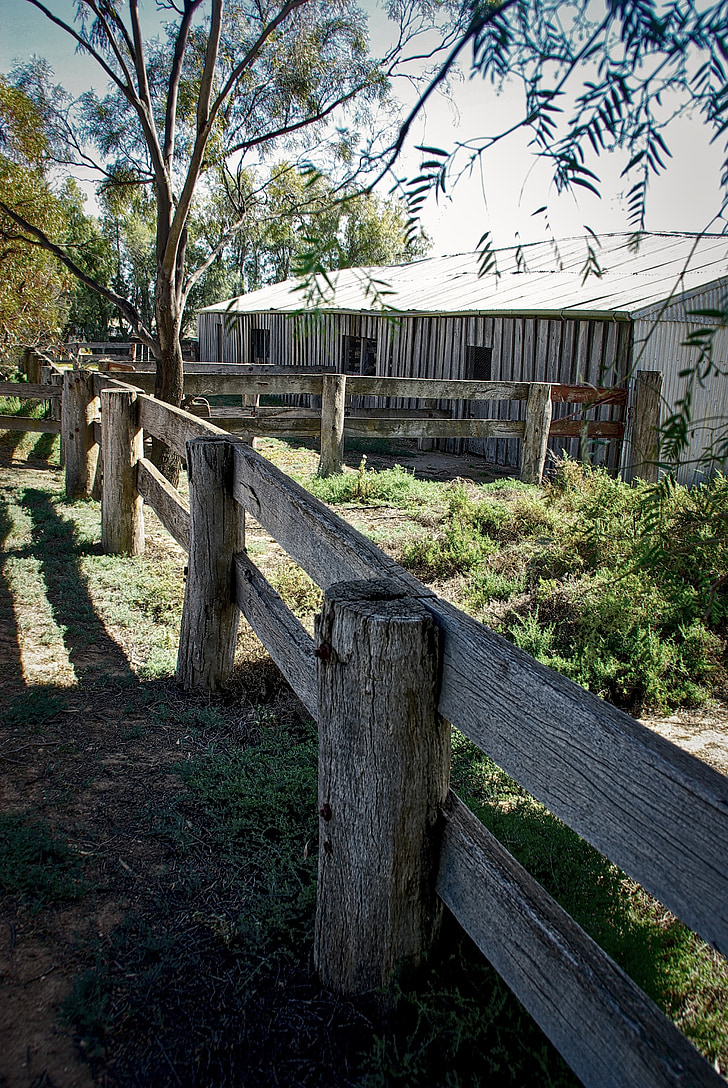 nhà kho, Barn, Vintage, mộc mạc, cũ, đồ cổ, hàng rào