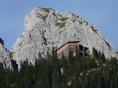 gimpelhaus, mountain hut, hut, mountain, nesselwängle, allgäu alps, alpine