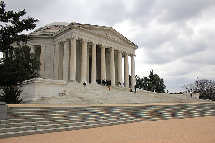 Jefferson, Memorial, Washington dc, Landmark, Amerika Serikat, Monumen, kolom