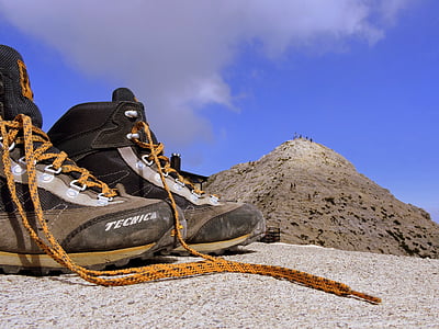 boot, mountain, top, carega, refuge, fraccaroli, walk