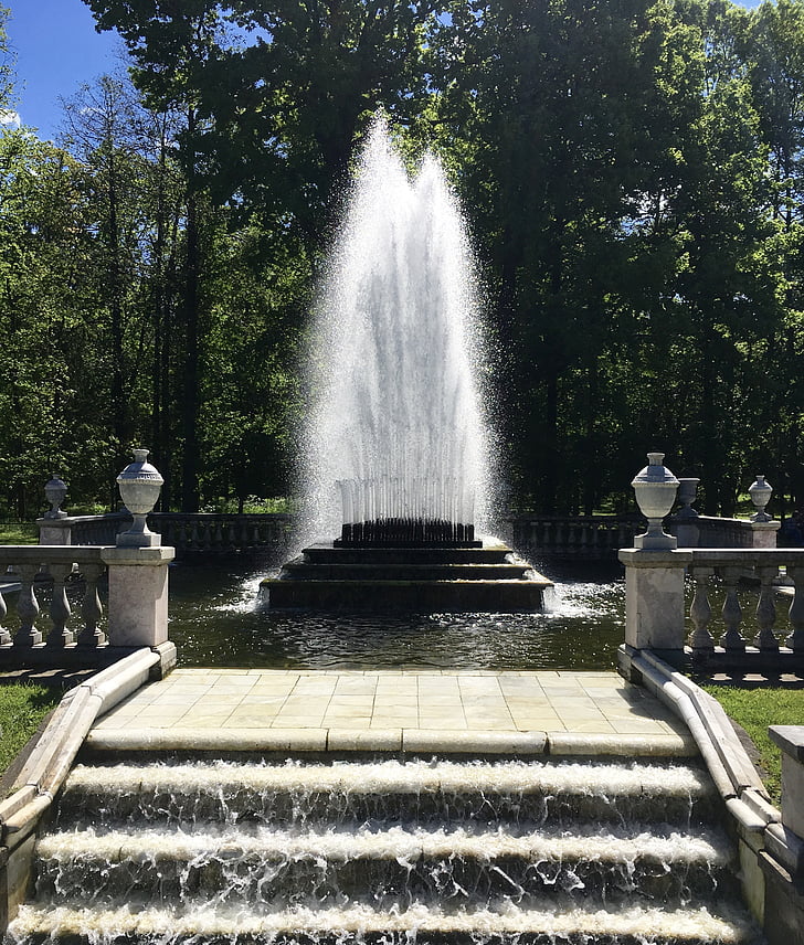 фонтан, вода функция, вода, чешма, балон, парк, Русия