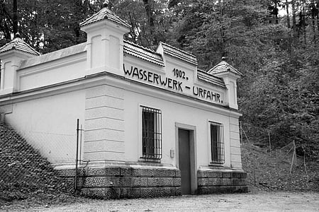 гидротехнических сооружений, Хершинг, 1902, для хранения воды, водохранилище, старое здание, городской фонтан