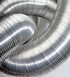 canonada de ventilació, nus, tub d'alumini, flexible, flexibilitat, canonada, indústria