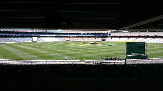 stadion, Melbourne, cricketbanen, cricket-stadion, plen, grønn