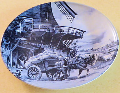 delft, hand decorated plate, holland