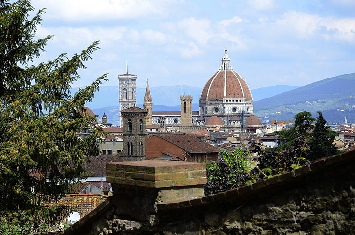 Itálie, Florencie, kostel, Santa maria del fiore, Architektura, známé místo, kopule