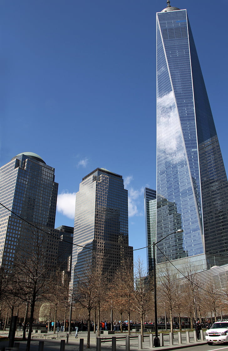 nulového bodu, 911, New york, Manhattan, Architektura, Panorama, orientační bod