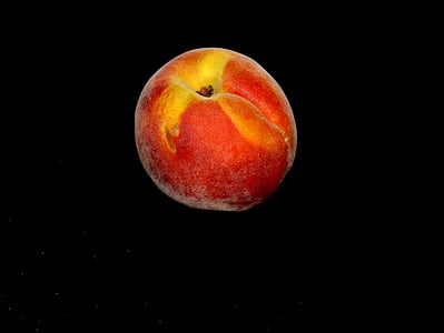 peach, red, yellow, fruit