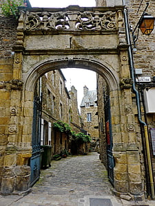 arco, entrada, entrada, casco antiguo, callejón, puerta de enlace, arco