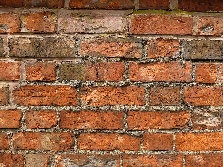 brick wall, building, mortar, pattern, brick, texture, blocks
