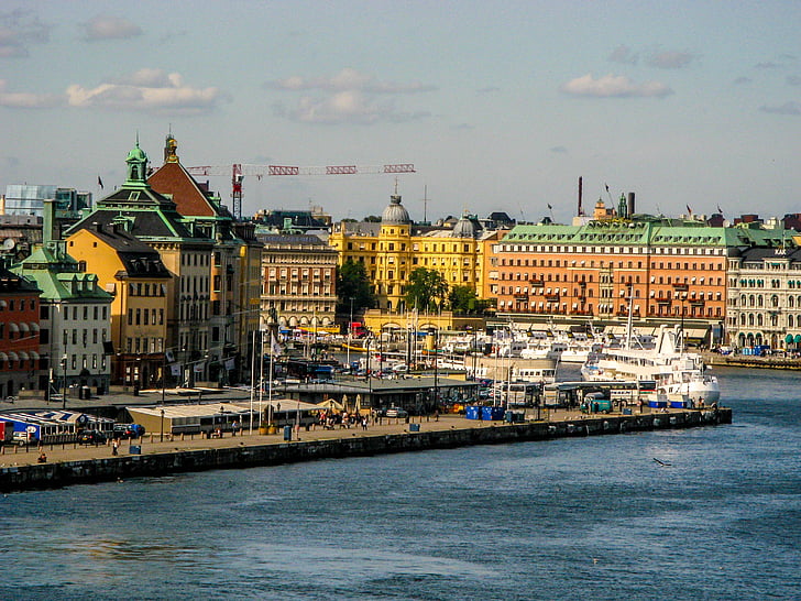 Sverige, Stockholm, byen, bygge, arkitektur, turisme, tur