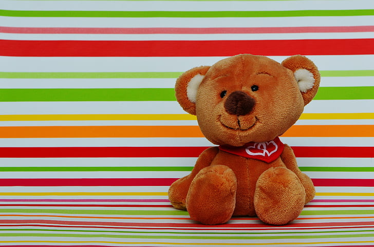 熊, 心, 爱, 有趣, 泰迪, 亲情, 熊