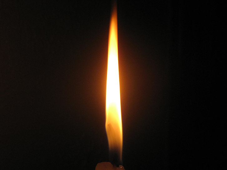 svíčka, plamen, světlo