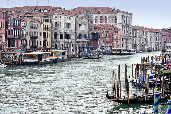 Wenecja, canale grande, Włochy, Venezia, wody, droga wodna, Miasto
