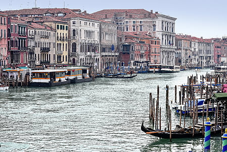 Venezia, Grandekanalen, Italia, Venezia, vann, vannvei, byen