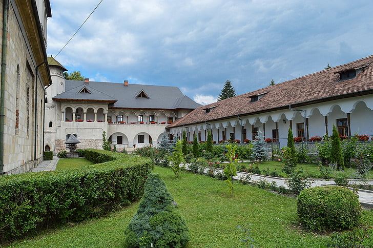 Monasterio de, Negru voda, Campulung, Rumania, interior, corte