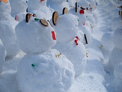 talvi, lumiukko, Japani talvi, tasaus, valkoinen