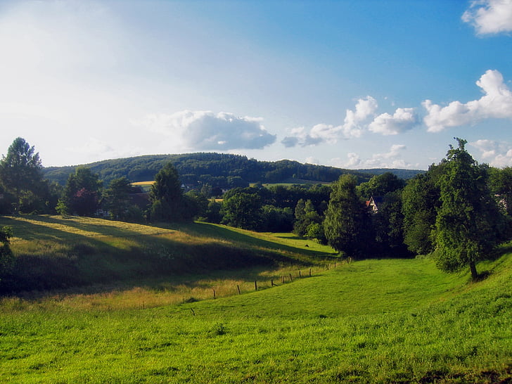 Deutschland, Landschaft, landschaftlich reizvolle, Himmel, Wolken, Wald, Bäume