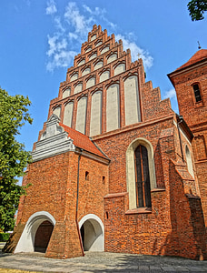 bydgoszcz, cathedral, church, facade, religious, building, historic