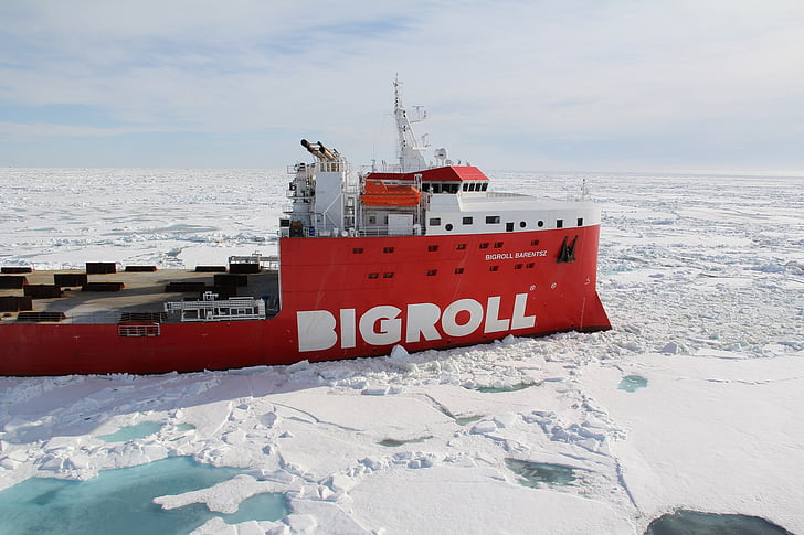 bigroll Μπάρεντς στον πάγο, bigroll, σκάφος, bigroll πλοίου, bigroll στο χώρο εργασίας