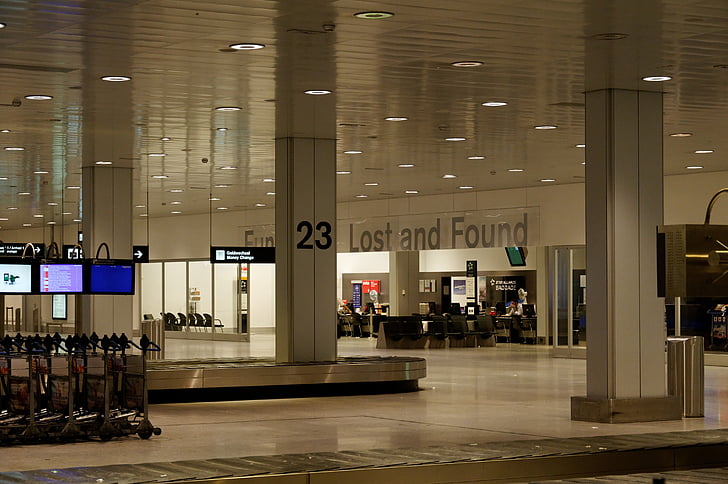 Bandara, Zurich, kedatangan, Bagasi band, Stasiun, di dalam ruangan, transportasi