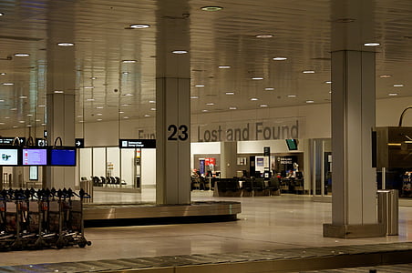 lufthavn, Zürich, ankomst, bagage band, Station, indendørs, transport