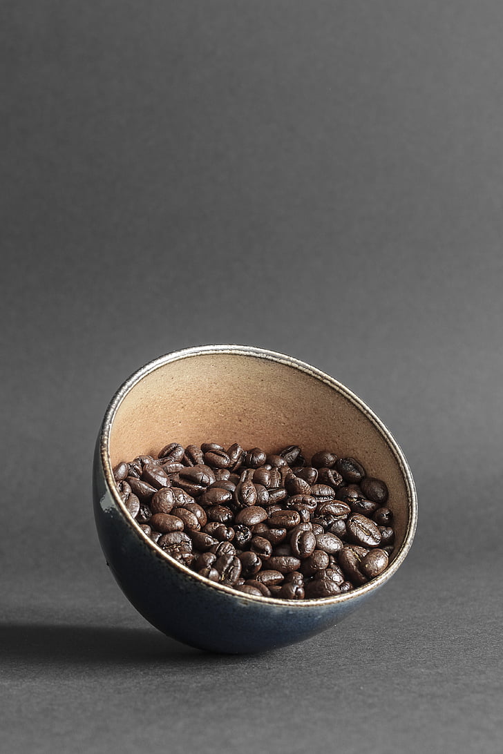 coffee, beans, coffee bean, mörkrostad, roasted, coffee beans, studio shot