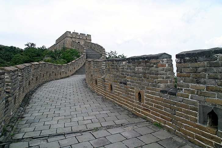 chinese, wall, large, great wall, places of interest, building, beijing