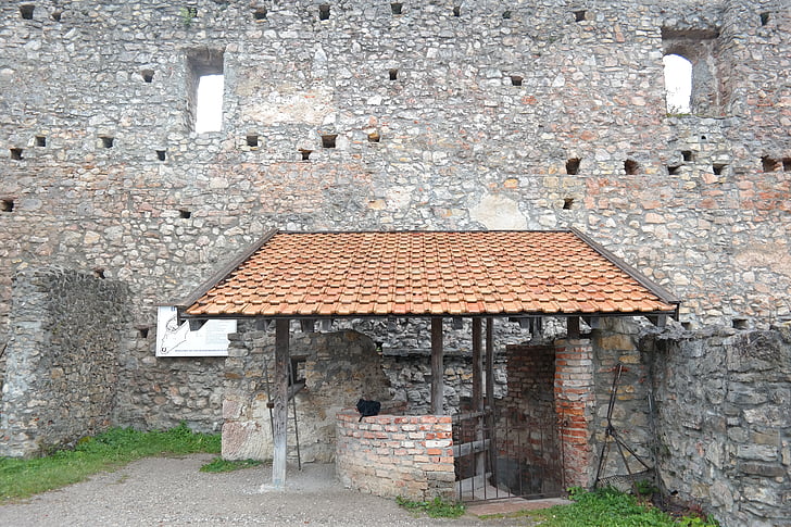 szökőkút, Nos Castle, eisenberg vár, Castle, kövek, fal, a középkorban