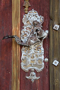 mânerul uşii, vechi, Biserica, dinozaur, buton usa