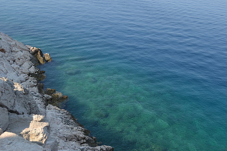 sea, croatian coast, croatia, coast, adriatic sea, rock, europe
