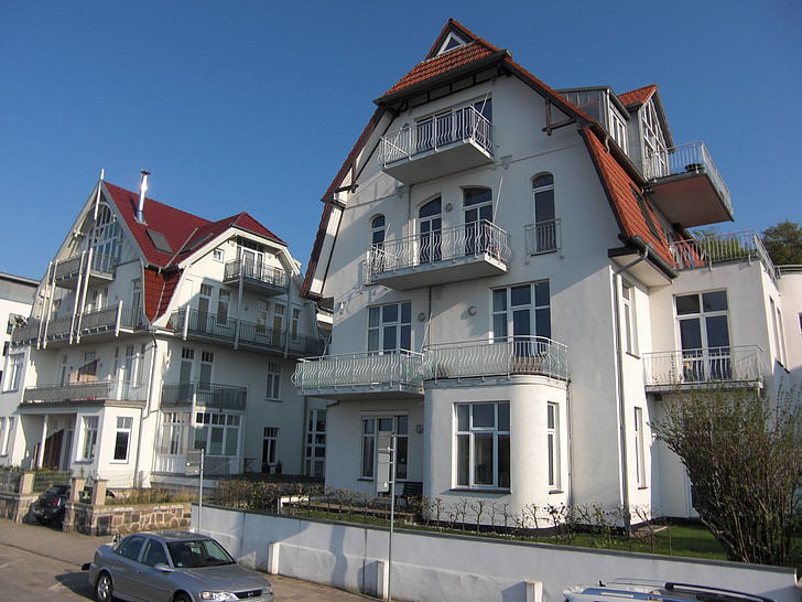 Warnemünde, Laut Baltik, Jerman Utara, bangunan, Villa, Mecklenburg pomerania Barat