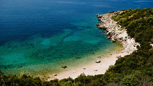 크로아티아, 바다, 물, 여름, 아드리아, 유럽, 블루