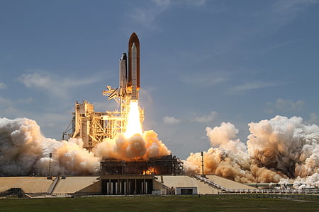 astronomie, explosie, vlucht, lancering, LiftOff, NASA, raket