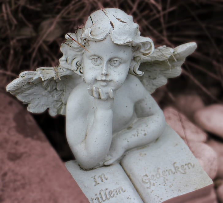 Angel, figur, symbol, tror, mindes