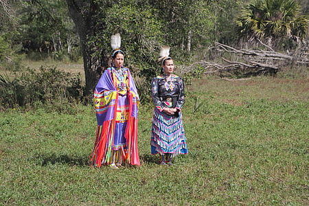 американских индейцев, танцовщица, костюм, Американский Запад, индейцы, исторические, яркие