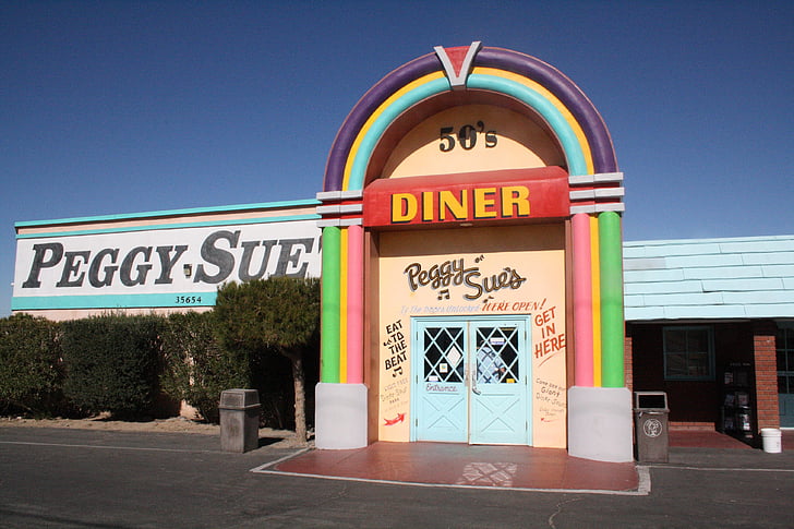 ΗΠΑ, Καλιφόρνια, Mojave, Barstow, Πέγκυ μηνύσει diner